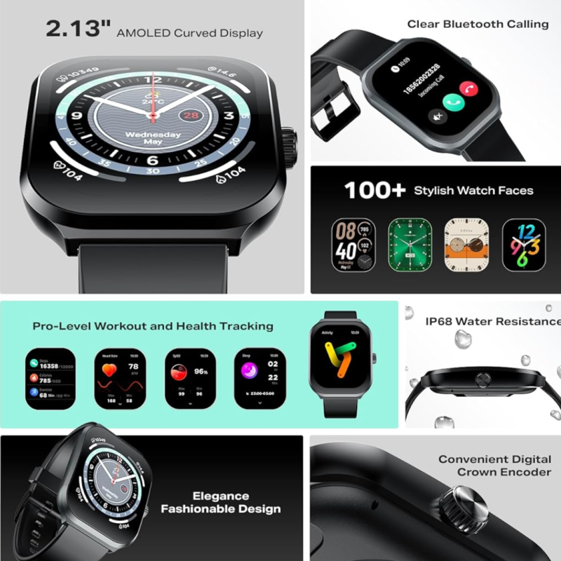 Infinix XWatch 3 Plus Smart Watch Black XW3P - Image 6